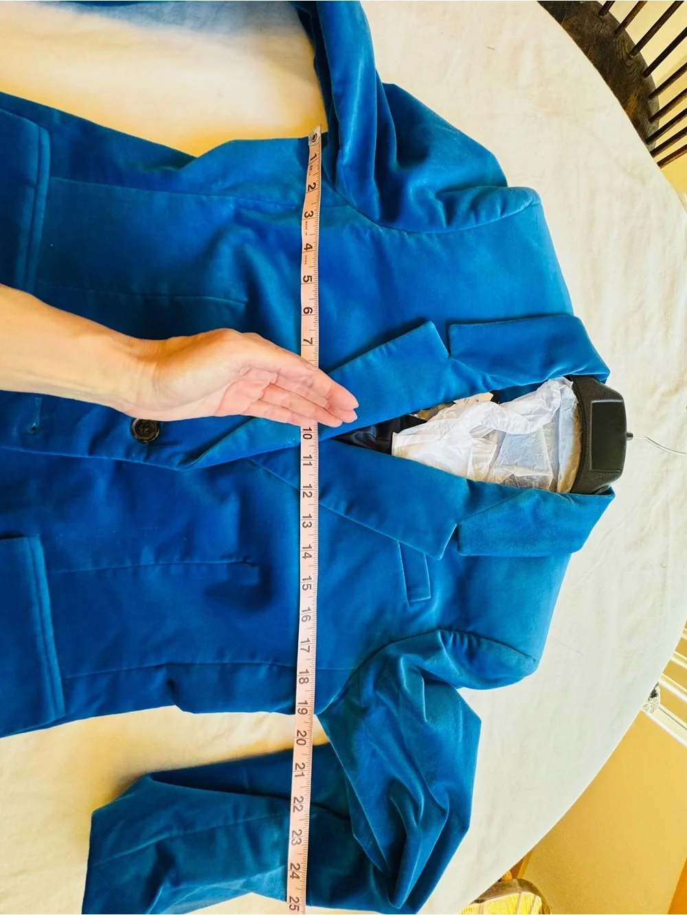 NWT J.Crew Blue Stretch Velvet Suit Set - Size 10 Blazer & Pants